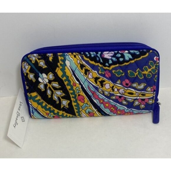 Vera Bradley RFID Georgia Zip Around Wallet In Romantic Paisley NWT *1A - Picture 2 of 5